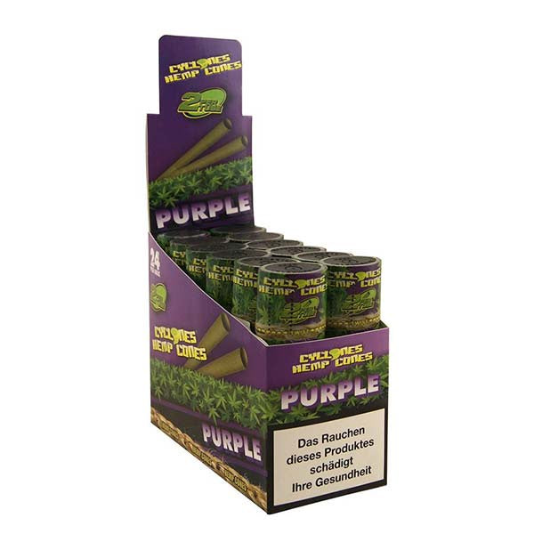 Cyclones Hemp Cones Purple (Box of 12x2)