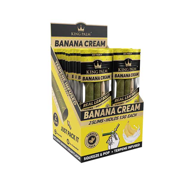 King Palm - Slim Cones -  Banana Cream (Box 20x2)