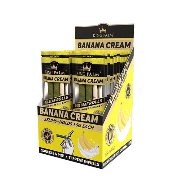 King Palm - Slim Cones -  Banana Cream (Box 20x2)