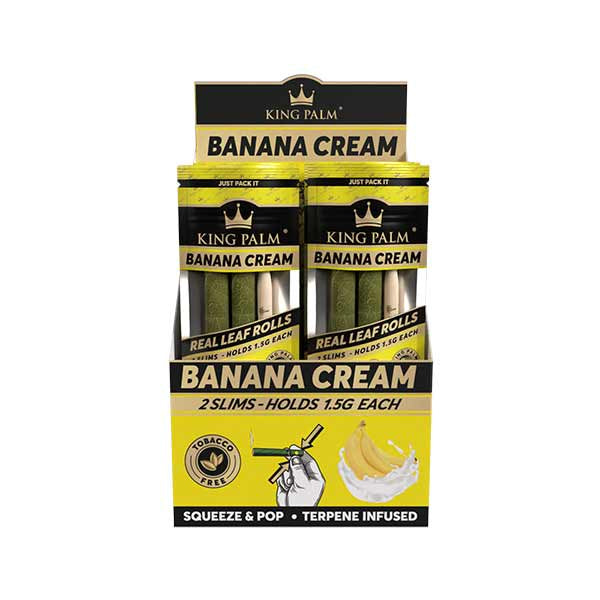 King Palm - Slim Cones -  Banana Cream (Box 20x2)