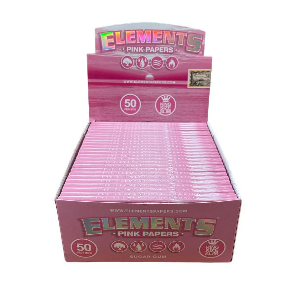 Elements Pink Kingsize Rolling Papers (Box of 50)