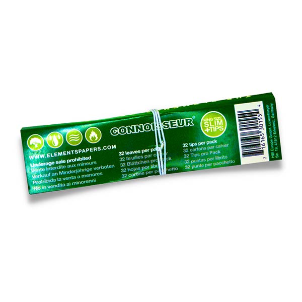 Elements Green Kingsize Rolling Papers + Tips