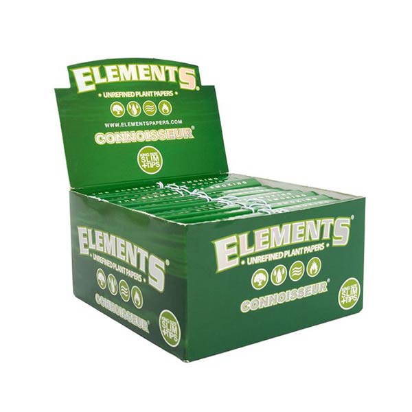 Element Paper Tips Box Elements Green Kingsize Rolling Papers + Tips (Box of 24) — Grow Guru