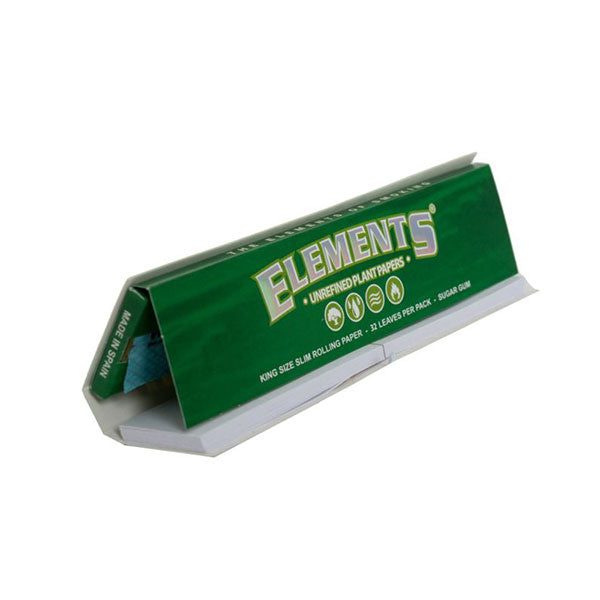 Elements Green Kingsize Rolling Papers + Tips