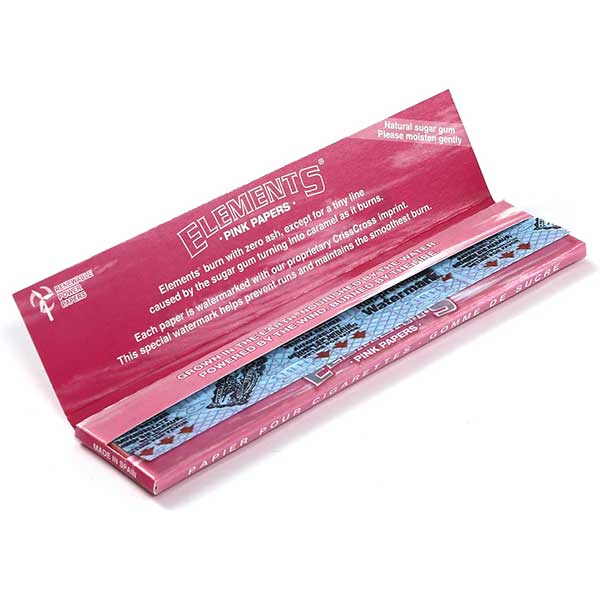 Elements Pink Kingsize Rolling Papers (Box of 50)