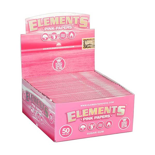 Elements Pink Kingsize Rolling Papers (Box of 50)