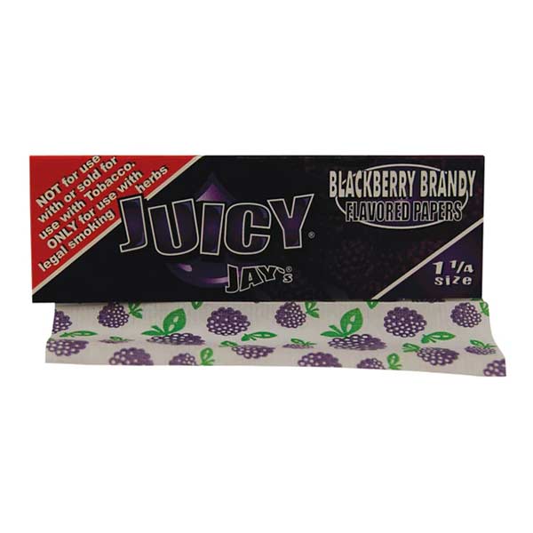 Juicy Jays 1&1/4 Blackberry Brandy Rolling Papers (Box of 24)