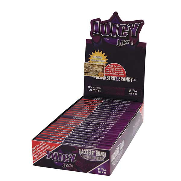 Juicy Jays 1&1/4 Blackberry Brandy Rolling Papers (Box of 24)