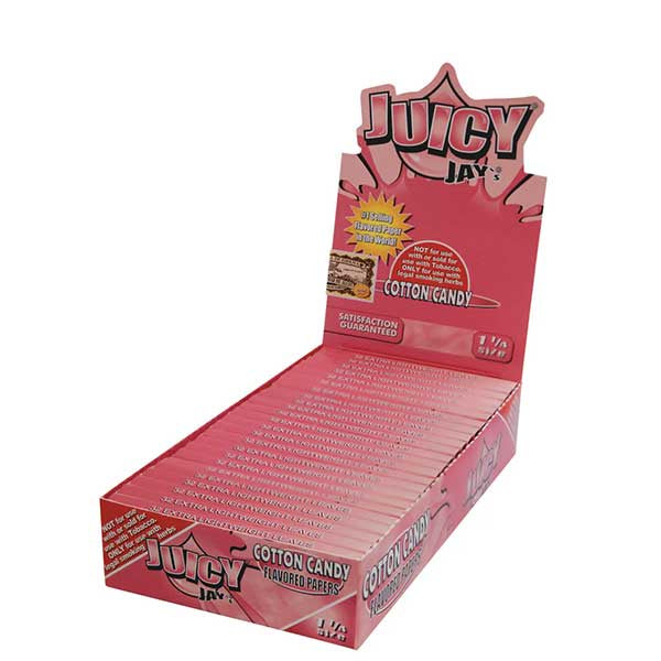 Juicy Jays 1&1/4 Cotton Candy Rolling Papers (Box of 24)