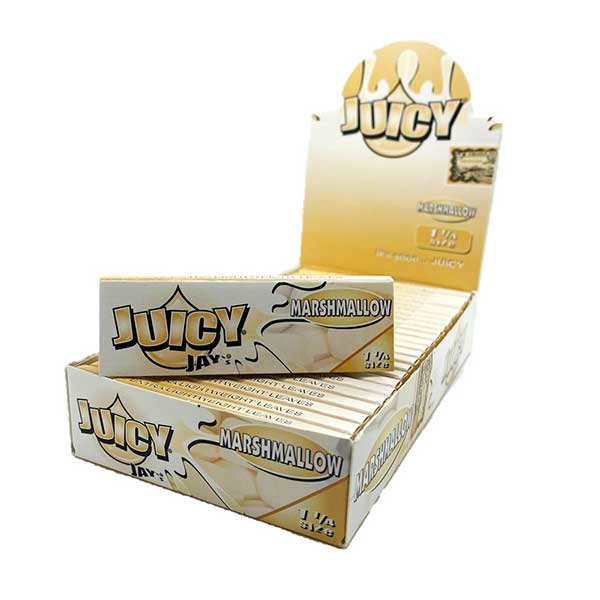 Juicy Jays 1&1/4 Marshmallow Rolling Papers (Box of 24)