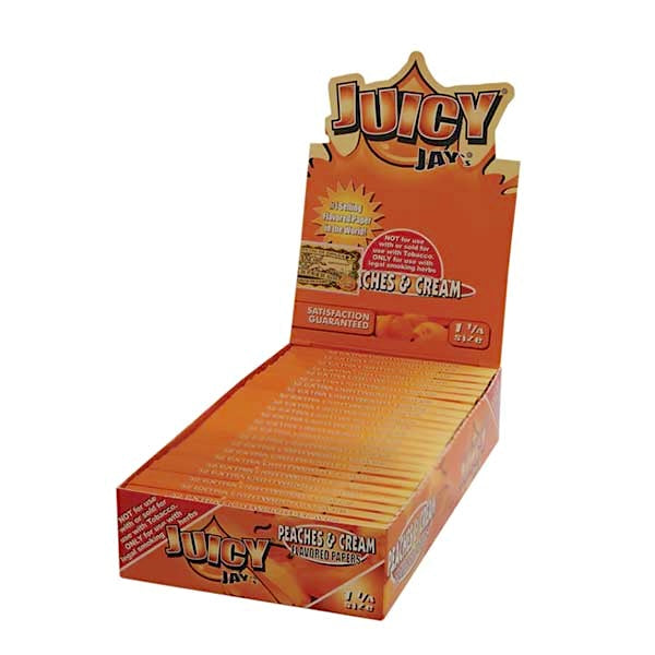 Juicy Jays 1&1/4 Peaches & Cream Rolling Papers (Box of 24)