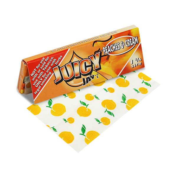 Juicy Jays 1&1/4 Peaches & Cream Rolling Papers (Box of 24)