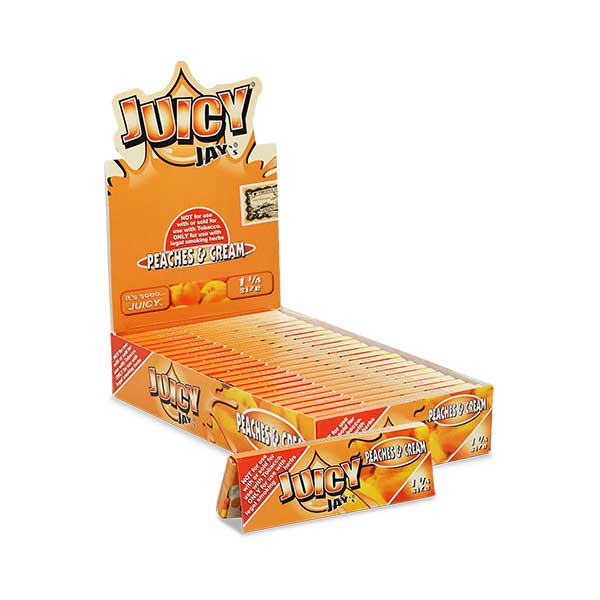 Juicy Jays 1&1/4 Peaches & Cream Rolling Papers (Box of 24)