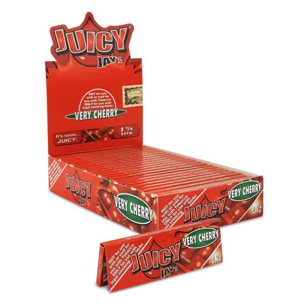 Juicy Jays 1&1/4 Very Cherry Rolling Papers (Box of 24)