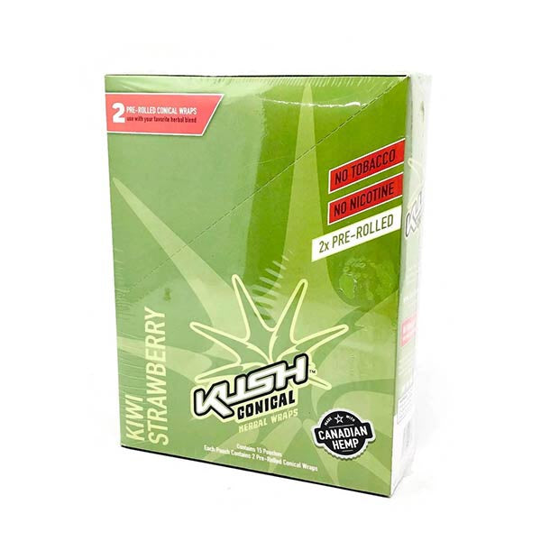 KUSH Conical Wrap Kiwi Strawberry (Box of 15x2)