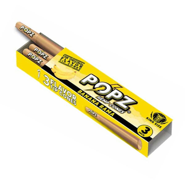 King Palm Popz Cones Kingsize Banana Rama (Box 12x3)