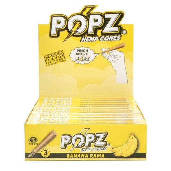 King Palm Popz Cones Kingsize Banana Rama (Box 12x3)