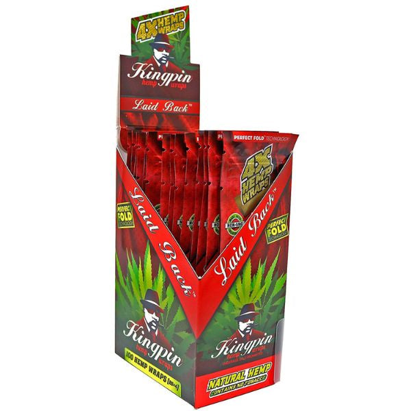 KingPin Hemp Wrap Laid Back (Box of 25 x4)