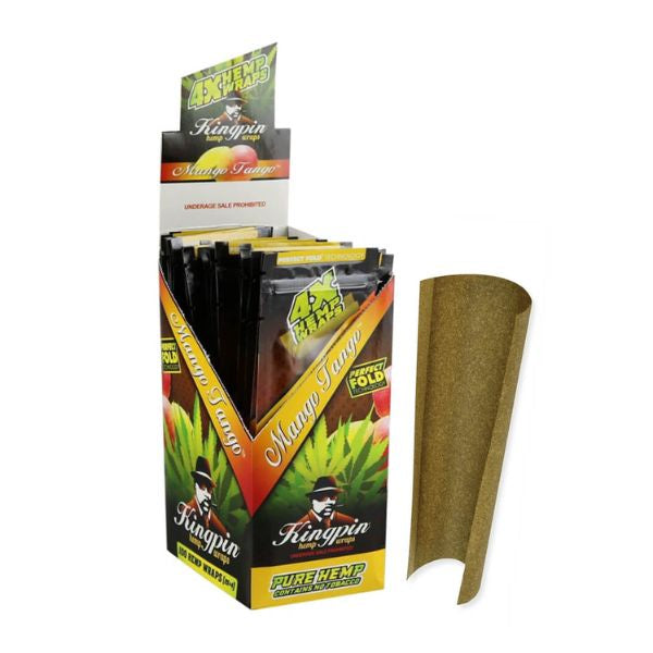 KingPin Hemp Wrap Mango Tango (Box of 25 x4)