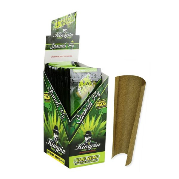 KingPin Hemp Wrap Spanish Fly (Box of 25 x4)