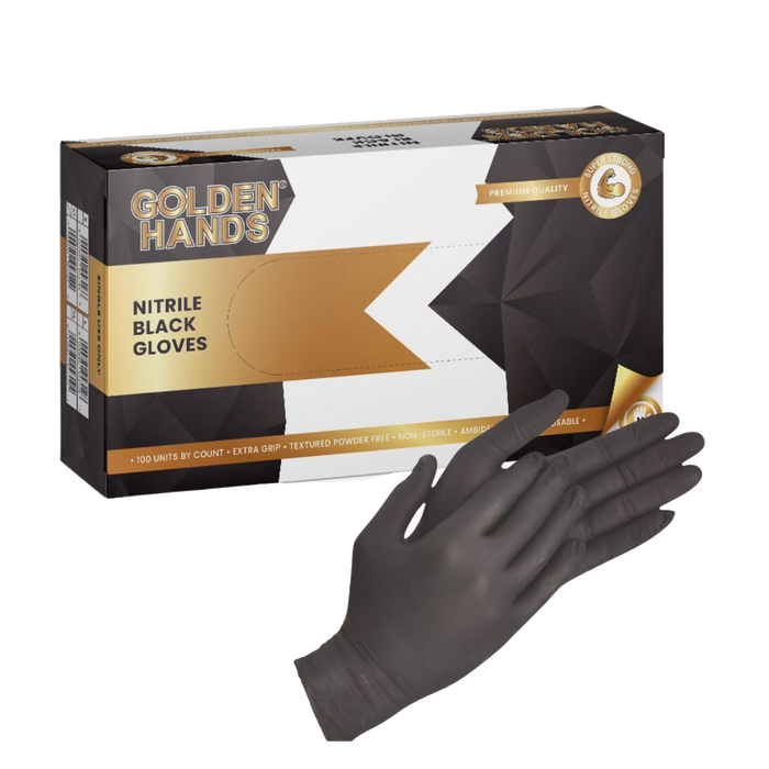 Black Nitrile Gloves - Powder Free