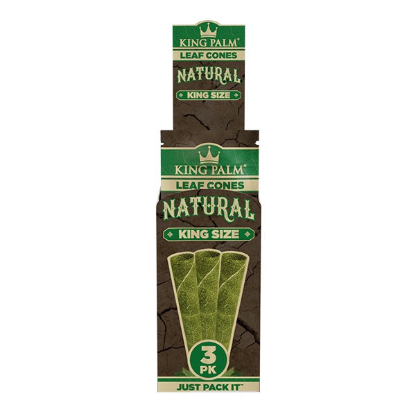 King Palm Natural Cones Kingsize (Box 15x3)