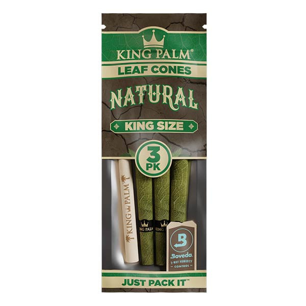 King Palm Natural Cones Kingsize (Box 15x3)