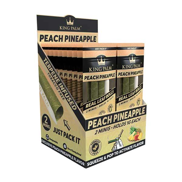 King Palm Mini Cones - Peach Pineapple (Box 20x2)