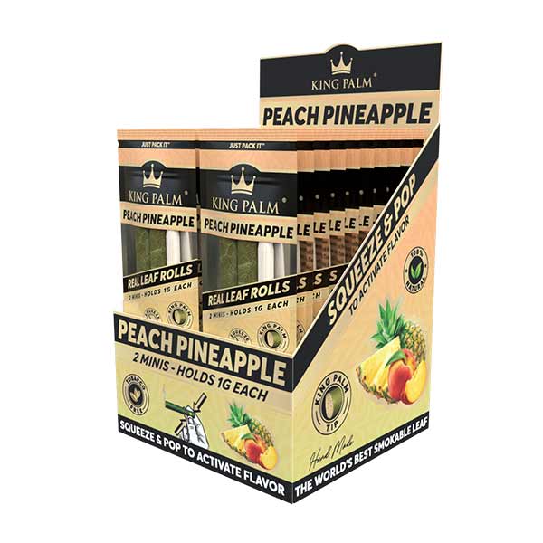 King Palm Mini Cones - Peach Pineapple (Box 20x2)