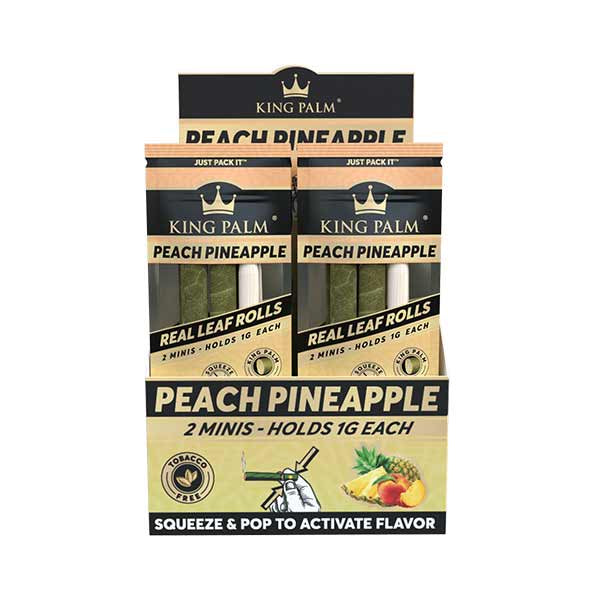 King Palm Mini Cones - Peach Pineapple (Box 20x2)