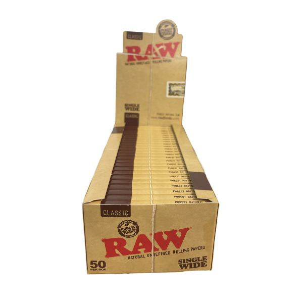 RAW Classic Single Wide Rolling Paper (Box of 50)