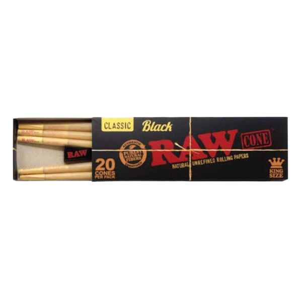 RAW Cones Black 1&1/4 20's