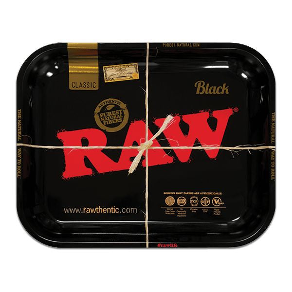 RAW Rolling Tray Medium Black Classic (35cm)