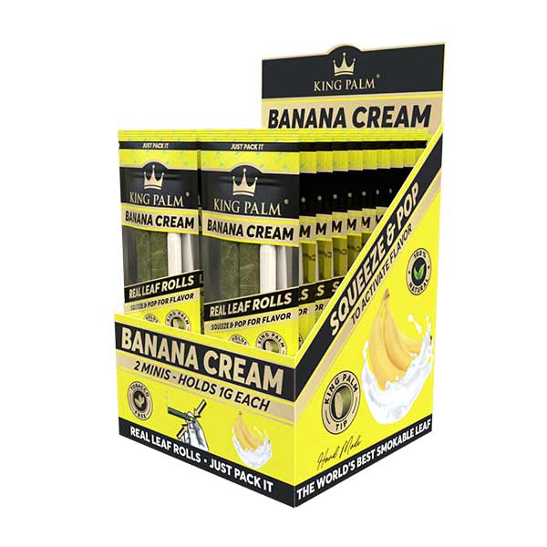 King Palm Mini Cones - Banana Cream (Box 20x2)