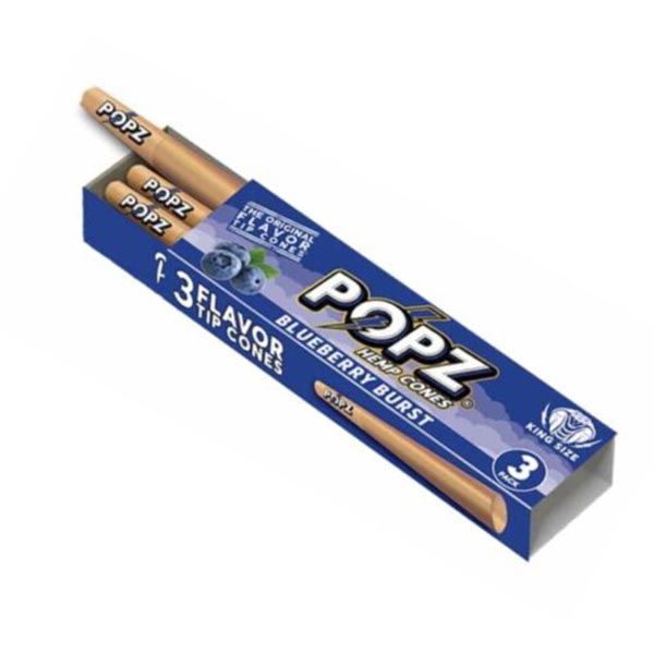 King Palm Popz Cones Kingsize Blueberry Burst (Box 12x3)