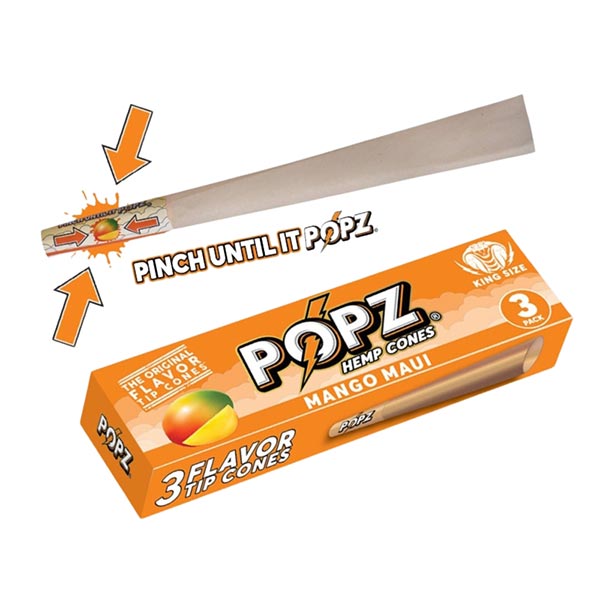 King Palm Popz Cones Kingsize Mango Maui (Box 12x3)