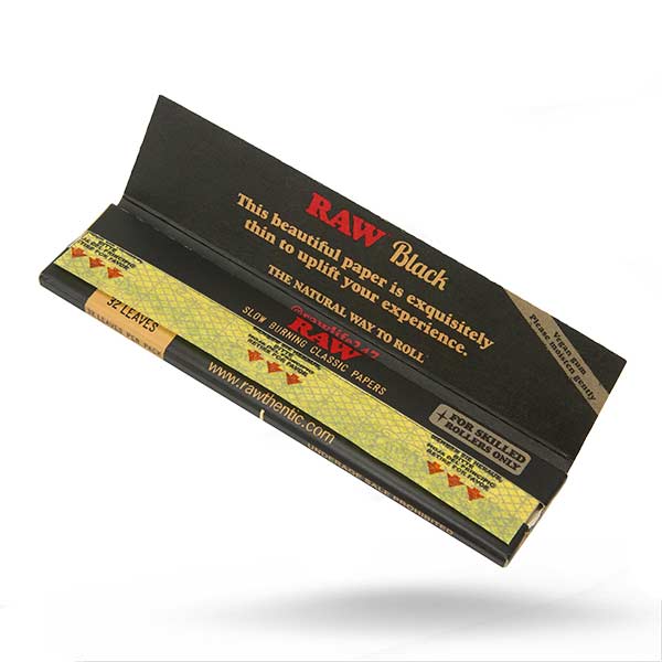 RAW Black Kingsize Slim Rolling Papers (Box of 50)