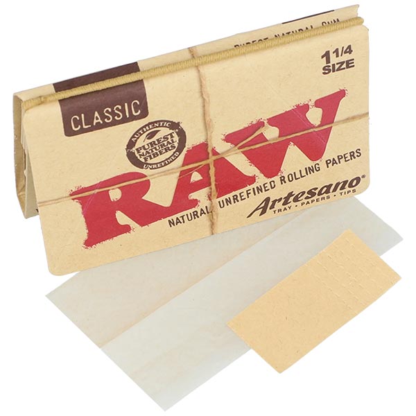 RAW Artesano Rolling Papers + Tips (Box of 15)