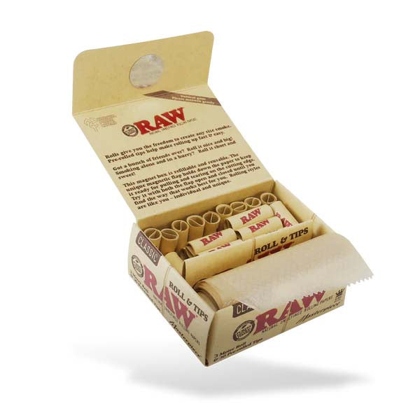 RAW Masterpiece 3m Rolls + Prerolled Tips (Box of 12)