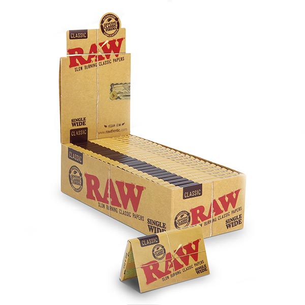 RAW Classic Single Wide Rolling Paper (Box of 50)