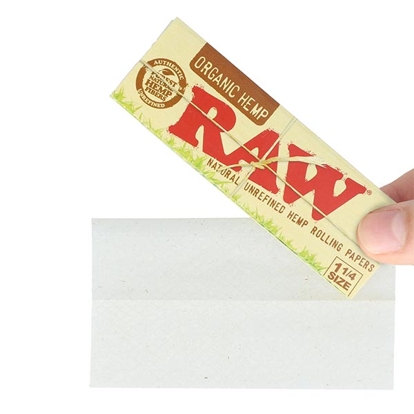 RAW Organic 1&1/4 Rolling Papers + Tips (Box of 24)