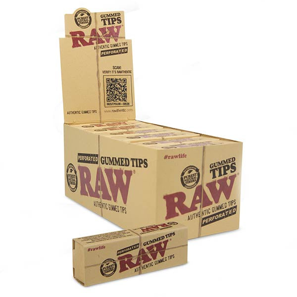 RAW Gummed Tips Perforated (Box of 24)