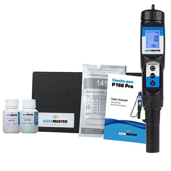 Aqua Master P160 combo pen pH EC PPM TDS Temp water meter